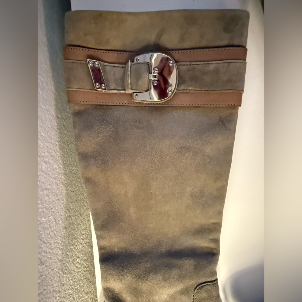 COLE HAAN x Nike Air Grey Suede Tall Heeled Boots / Womens Size 6.5B - Picture 4 of 16